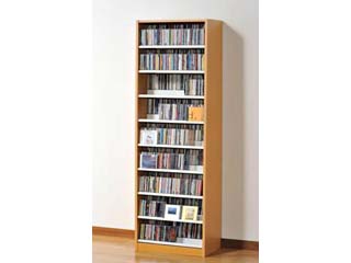 【クリックで詳細表示】組立家具 【段差で奥が見える！】 タンデムCDストッカー 【CD最大963枚/DVD最大432枚】 TCS590N ナチュラル