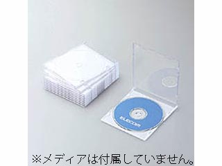 【クリックで詳細表示】ELECOM/エレコム CCD-017WH スリムCD/DVDケース(10枚セット) ホワイト