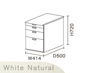 【クリックで詳細表示】ビクターインテリア 【ニューワークスタジオ】 サイドデスク 奥行600タイプ DD-F250-WN(ホワイトナチュラル)