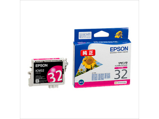 【クリックでお店のこの商品のページへ】EPSON/エプソン ICM32 インクカートリッジ マゼンタ