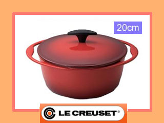 【クリックで詳細表示】Le Creuset/ル・クルーゼ 〔ホーロー鍋〕 AKK-7402 センセーションココット・ロンド(20cm)/レッド