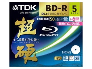【クリックで詳細表示】TDK BRV50HCPWC5A Blu-rayディスク録画用 超硬シリーズ ホワイト・ディスク 2層50GB 5枚