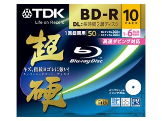 【クリックで詳細表示】TDK BRV50HCPWC10A Blu-rayディスク録画用 超硬シリーズ ホワイト・ディスク 2層50GB 10枚