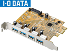 USB3.0/2.0�Ή� 4�|�[�g����PCI Express�^�C�v�C���^�[�t�F�C�X�{�[�h US3-4PEX