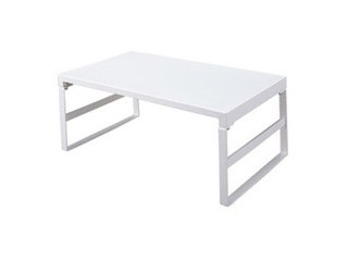 【クリックで詳細表示】机上台 幅390mm ハイタイプ 白 幅390mm A-7331-0