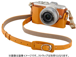 【クリックで詳細表示】PEN E-PL8 14-42mm EZレンズキット(ブラウン)＋CS-45B LBR(ライトブラウン)セット 【epl8set】