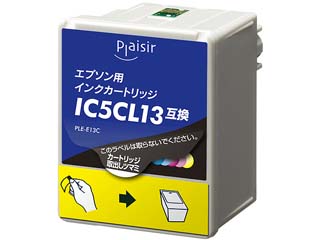 【クリックでお店のこの商品のページへ】Plaisir/プレジール PLE-E13C エプソン(EPSON) IC5CL13対応/カラー