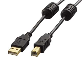 【クリックで詳細表示】ELECOM/エレコム U2C-BF07BK USB2.0ケーブル/フェライトコア付 ABタイプ/0.7m(ブラック)