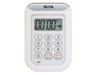 【クリックでお店のこの商品のページへ】TANITA/タニタ TD-378-WH 丸洗いタイマー100分計(ホワイト)