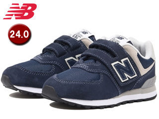 【クリックでお店のこの商品のページへ】YV574-GV キッズスニーカー 【24.0cm】 (ネイビー)