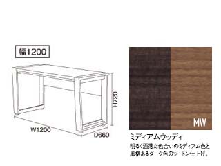 【クリックで詳細表示】ビクターインテリア 【TERRITORY/テリトリー】 コアデスク 幅1200/ミディアムウッディ DD-2200-MW