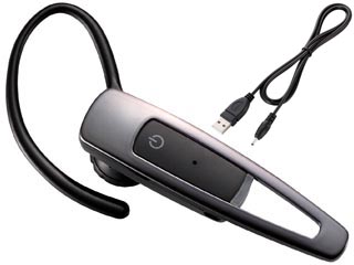 【クリックでお店のこの商品のページへ】ロジテック LBT-PCHS500BK Bluetooth 2.1＋EDR ノイズキャンセリングヘッドセット/USB充電ケーブル付き ブラック