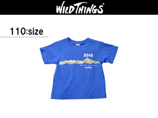 【クリックで詳細表示】【メーカー在庫限り！売り切れ時はご容赦下さい】 ＜br＞ WILD THINGS/ワイルドシングス キッズ プリント Tシャツ 8848 エベレスト 【110サイズ】 (ローヤル ブルー)