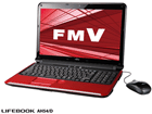 �y�l�������܂����z15.6�^�m�[�gPC LIFEBOOK/���C�t�u�b�N FMVA54DR AH54/D ���r�[���b�h