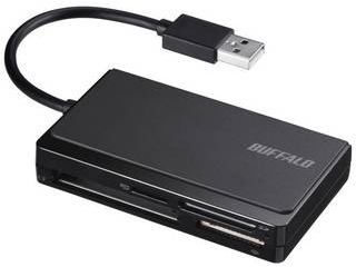 USB2.0 マルチカードリーダー ケーブル収納モデル ブラック BSCR300U2BK