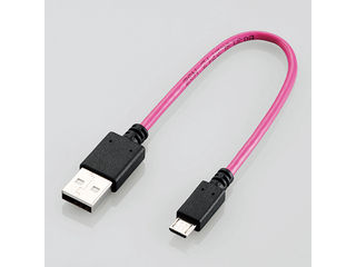 【クリックで詳細表示】ELECOM/エレコム スマートフォン用microUSBケーブル/2A出力/0.2m/カラフル/ピンク MPA-AMBCL2A02PN