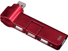 USB-HUB238R USB2.0�n�u 4�|�[�g �i���b�h�j