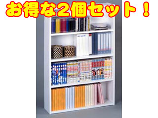 【クリックでお店のこの商品のページへ】組立家具 【お買い得2個セット】【本棚・書庫】 コミック＆収納60 白 24603