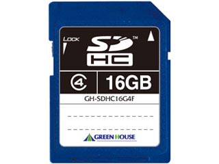 【クリックで詳細表示】GREEN HOUSE/グリーンハウス GH-SDHC16G4F SDHCカード 16GB Class4/クラス4対応