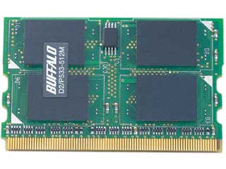 【クリックでお店のこの商品のページへ】バッファロー D2/P533-512M DDR2 SDRAM 172Pin MicroDIMM