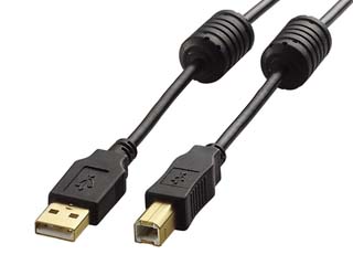【クリックで詳細表示】ELECOM/エレコム U2C-BF30BK USB2.0ケーブル/フェライトコア付 ABタイプ/3.0m(ブラック)
