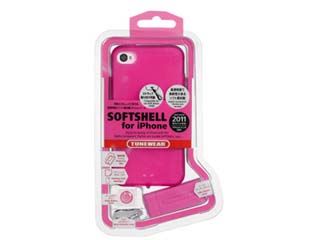 【クリックでお店のこの商品のページへ】TUNEWEAR SOFTSHELL for iPhone 4S/4 TUN-PH-000101 ピンク ＜br＞ 納期にお時間がかかる場合があります