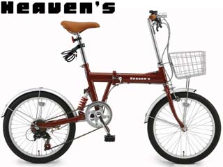 【クリックでお店のこの商品のページへ】WACHSEN/ヴァクセン BF-K206 20型折畳み小径自転車/ミニべロ シマノ6段変速 カゴ・カギ・ライト付(レッド)