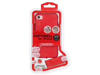 【クリックでお店のこの商品のページへ】TUNEWEAR SOFTSHELL for iPhone 4S/4 TUN-PH-000102 レッド ＜br＞ 納期にお時間がかかる場合があります