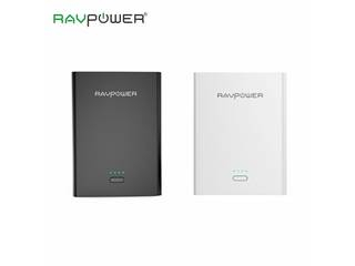 RAVPower PSE対応 10400mAh モバイルバッテリー 白・黒コンボ(2個)セット