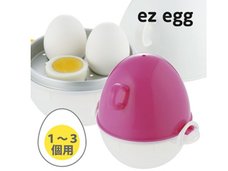 【クリックで詳細表示】曙産業 EZ-286 ezegg(イージーエッグ) レンジでゆでたまご 3個用 【ピンク】 ＜br＞ 【begg】