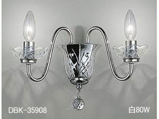 【クリックで詳細表示】DAIKO/大光電機 【取付には電気工事が必要です！】DBK-35908 2灯 クリスタルブラケット