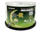 �^��pBD-R 25GB�@1-4�{���@50�����X�s���h���P�[�X ABR25-4X50PW