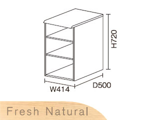 【クリックで詳細表示】ビクターインテリア 【ニューワークスタジオ】 サイドシェルフ DD-S401-NA(フレッシュナチュラル)