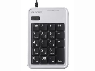 【クリックで詳細表示】ELECOM/エレコム 【USB1.1ハブ2ポート付き・コンパクト】TK-TCM004SV USBハブ機能搭載コンパクトテンキーボード シルバー