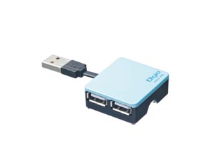 【クリックで詳細表示】ロアス UH-2284BL 4ポートUSBハブ ブルー