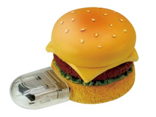 【クリックで詳細表示】GREEN HOUSE/グリーンハウス 【納期未定】GH-UFD2GF-HB ファーストフードUSBフラッシュメモリ 2GB ハンバーガー