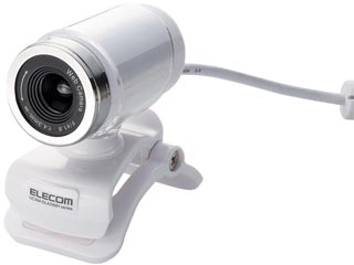 【クリックで詳細表示】【eleweb】 ＜br＞ ELECOM/エレコム ガラスレンズ搭載200万画素Webカメラ UCAM-DLA200HWH ホワイト
