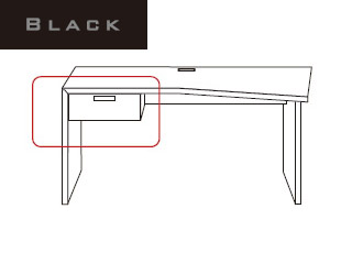 【クリックで詳細表示】ビクターインテリア 【ニューワークスタジオ FLAT】 バリアントデスク用オプション引出し DD-P58-BK(ブラック)