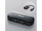 USB2.0�n�u 4�|�[�g�^�C�v(AC�A�_�v�^�[�t) Android�Ή� BSH4AUM01BK �u���b�N