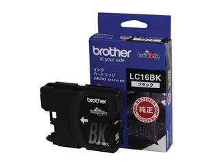 【クリックでお店のこの商品のページへ】brother/ブラザー LC16BK JUSTIO/ジャスティオ用インクカートリッジ ブラック大容量