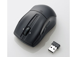 【クリックで詳細表示】ELECOM/エレコム 5ボタンワイヤレス光学式マウス ブラック M-D22DRBK