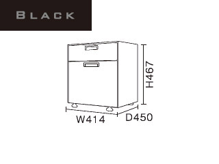 【クリックで詳細表示】ビクターインテリア 【ニューワークスタジオ FLAT】オプションユニット ムーブユニット DD-F202-BK(ブラック) ＜br＞ 【nwsflat】