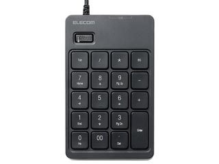 【クリックで詳細表示】ELECOM/エレコム TK-TCM007BK USBハブ付きアイソレーションテンキー ブラック