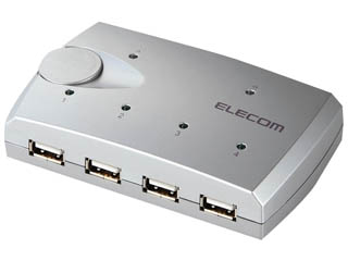 【クリックで詳細表示】ELECOM/エレコム USH2-24SSV USBハブ内蔵切替器 シルバー