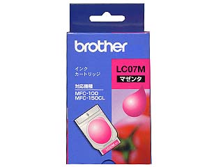 【クリックで詳細表示】brother/ブラザー LC07M インクカートリッジ マゼンタ(MFC-100/150CL用)