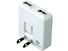 PL-WUCHG01 2�|�[�g�����[�d iPod/PSP�Ή� USB���o�C���[�d�� �z���C�g