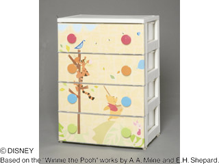 【クリックでお店のこの商品のページへ】アイリスオーヤマ 【キッズHGチェスト プーさん】 PHG-T554K