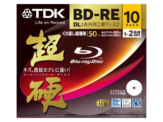 【クリックでお店のこの商品のページへ】TDK BEV50HCPWA10A Blu-rayディスク録画用 超硬シリーズ ホワイト・ディスク 2層50GB 10枚