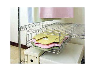 【クリックで詳細表示】アイリスオーヤマ メタルラック棚下バスケットMR-B4B