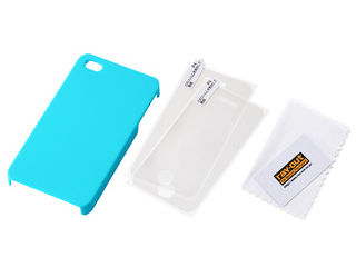 【クリックで詳細表示】ray-out/レイ・アウト iPhone 4/4S用カラフルシェルジャケット RT-P4C5/A アイスブルー